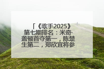 《歌手2025》第七期排名：米奇·盖顿首夺第一，陈楚生第二，郑欣宜将参加下一轮张榜赛