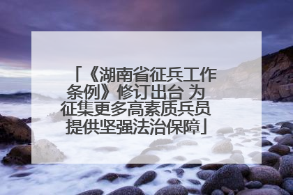 《湖南省征兵工作条例》修订出台 为征集更多高素质兵员提供坚强法治保障