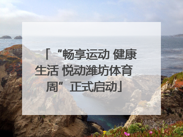 “畅享运动 健康生活 悦动潍坊体育周”正式启动