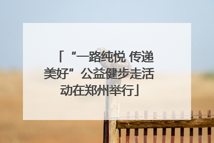 “一路纯悦 传递美好”公益健步走活动在郑州举行