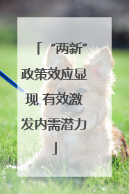 “两新”政策效应显现 有效激发内需潜力