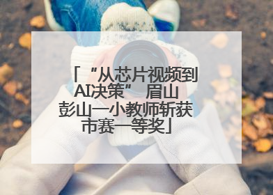 “从芯片视频到AI决策” 眉山彭山一小教师斩获市赛一等奖