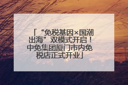 “免税基因×国潮出海”双模式开启！中免集团厦门市内免税店正式开业