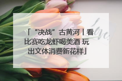 “决战”古黄河丨看比赛吃龙虾喝美酒 玩出文体消费新花样