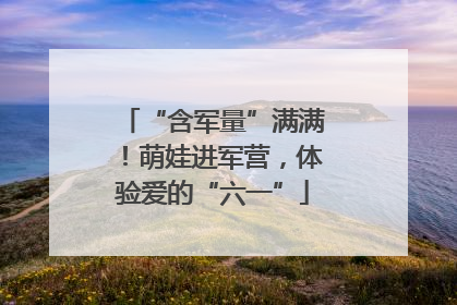 “含军量”满满！萌娃进军营，体验爱的“六一”
