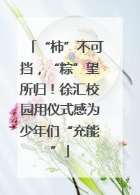 “柿”不可挡，“粽”望所归！徐汇校园用仪式感为少年们“充能”
