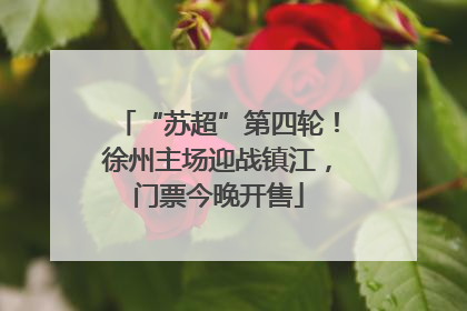“苏超”第四轮！徐州主场迎战镇江，门票今晚开售