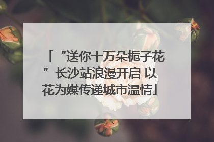 “送你十万朵栀子花”长沙站浪漫开启 以花为媒传递城市温情
