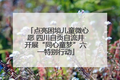 点亮困境儿童微心愿 四川自贡自流井开展“同心童梦”六一特别行动
