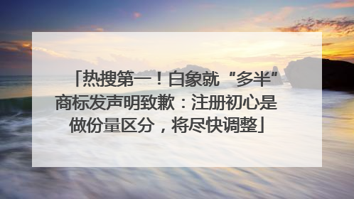 热搜第一！白象就“多半”商标发声明致歉：注册初心是做份量区分，将尽快调整