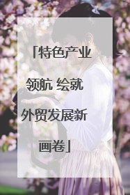 特色产业领航 绘就外贸发展新画卷