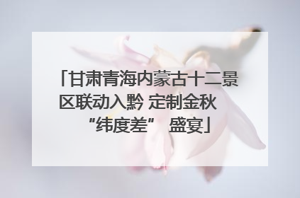 甘肃青海内蒙古十二景区联动入黔 定制金秋 “纬度差” 盛宴