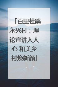 百里杜鹃永兴村：理论宣讲入人心 和美乡村焕新颜