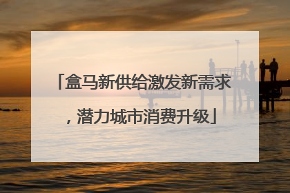 盒马新供给激发新需求，潜力城市消费升级