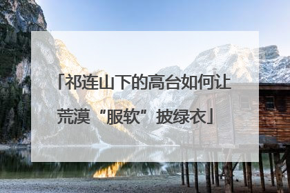 祁连山下的高台如何让荒漠“服软”披绿衣