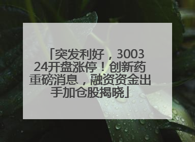 突发利好，300324开盘涨停！创新药重磅消息，融资资金出手加仓股揭晓