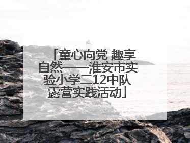 童心向党 趣享自然——淮安市实验小学二12中队露营实践活动