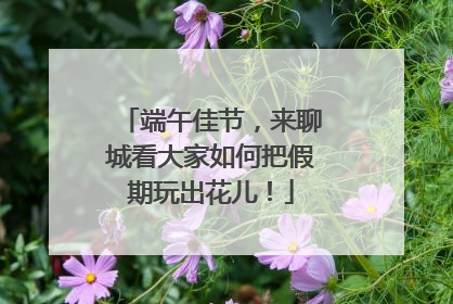 端午佳节，来聊城看大家如何把假期玩出花儿！