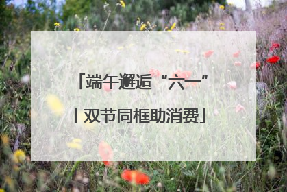 端午邂逅“六一”丨双节同框助消费