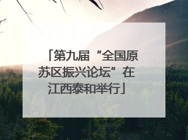 第九届“全国原苏区振兴论坛”在江西泰和举行