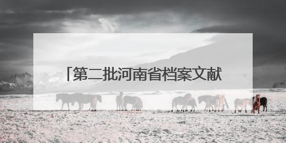 第二批河南省档案文献遗产名录公布 洛阳6件（组）档案文献入选