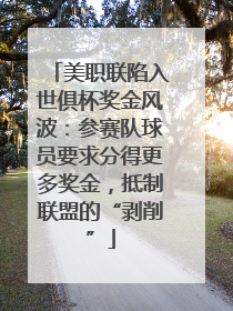美职联陷入世俱杯奖金风波：参赛队球员要求分得更多奖金，抵制联盟的“剥削”