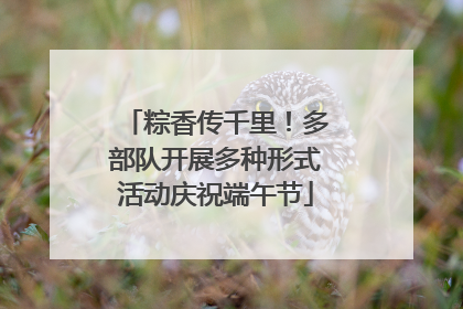粽香传千里！多部队开展多种形式活动庆祝端午节