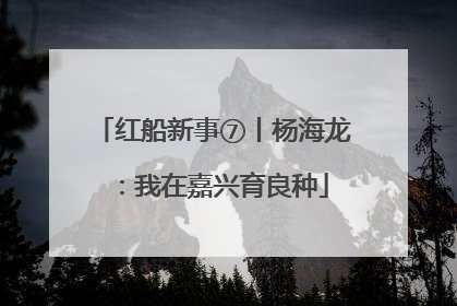 红船新事⑦丨杨海龙：我在嘉兴育良种