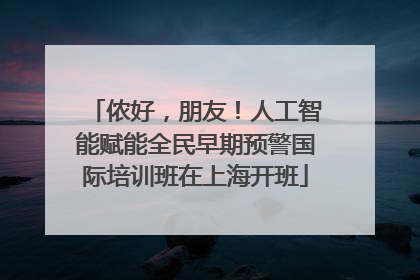 侬好，朋友！人工智能赋能全民早期预警国际培训班在上海开班