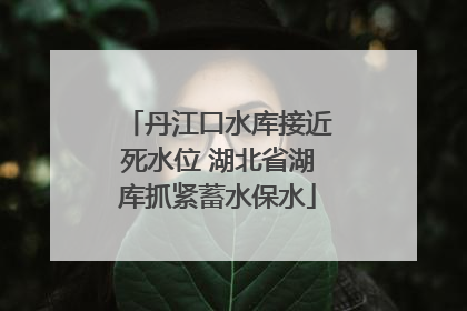 丹江口水库接近死水位 湖北省湖库抓紧蓄水保水