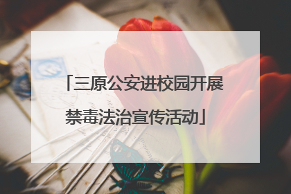 三原公安进校园开展禁毒法治宣传活动