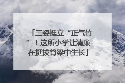 三姿挺立“正气竹”！这所小学让清廉在挺拔脊梁中生长