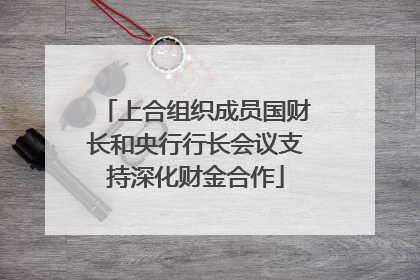 上合组织成员国财长和央行行长会议支持深化财金合作