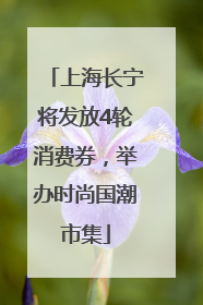 上海长宁将发放4轮消费券，举办时尚国潮市集