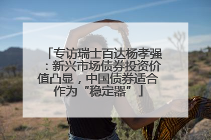 专访瑞士百达杨孝强：新兴市场债券投资价值凸显，中国债券适合作为“稳定器”