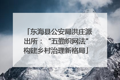 东海县公安局洪庄派出所：“五勤织网法”构建乡村治理新格局