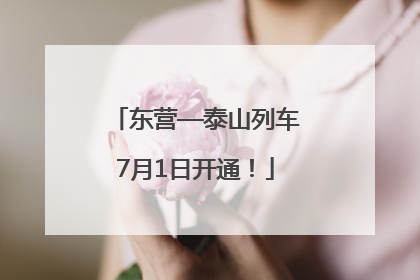 东营—泰山列车7月1日开通！