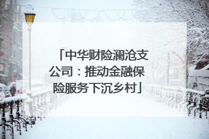 中华财险澜沧支公司：推动金融保险服务下沉乡村