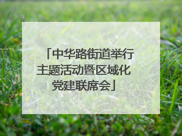 中华路街道举行主题活动暨区域化党建联席会