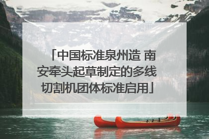 中国标准泉州造 南安牵头起草制定的多线切割机团体标准启用