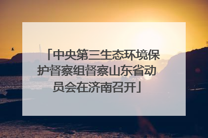 中央第三生态环境保护督察组督察山东省动员会在济南召开