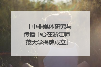 中非媒体研究与传播中心在浙江师范大学揭牌成立