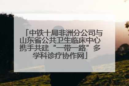 中铁十局非洲分公司与山东省公共卫生临床中心携手共建“一带一路”多学科诊疗协作网