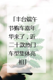 丰台端午节购车嘉年华来了，近二十款热门车型集体亮相