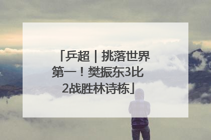 乒超｜挑落世界第一！樊振东3比2战胜林诗栋