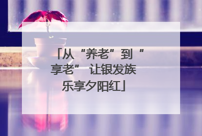 从“养老”到“享老” 让银发族乐享夕阳红