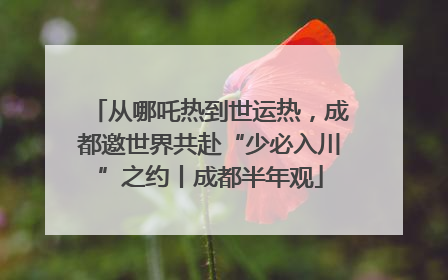 从哪吒热到世运热，成都邀世界共赴“少必入川”之约丨成都半年观