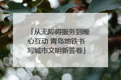 从无障碍服务到暖心互动 青岛地铁书写城市文明新答卷