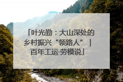 叶光勤：大山深处的乡村振兴“领路人”｜百年工运·劳模说