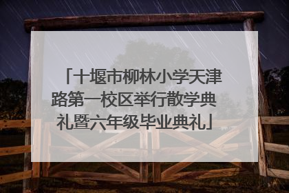 十堰市柳林小学天津路第一校区举行散学典礼暨六年级毕业典礼